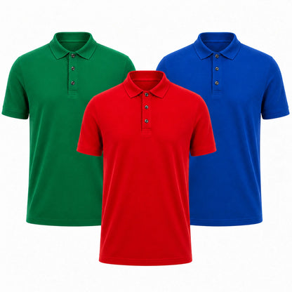 The Premium Polo Set — Pack of 3